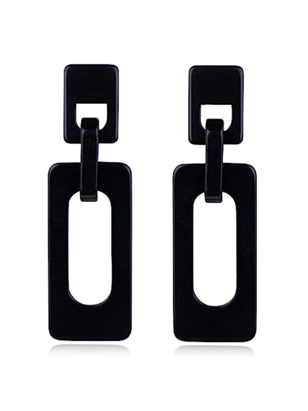 Boho Lightweight Retro Simple Acrylic Splicing Rectangle Earrings for Women